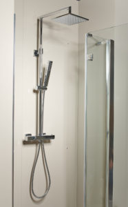 Delo - soffione doccia square - su colonna -1403018