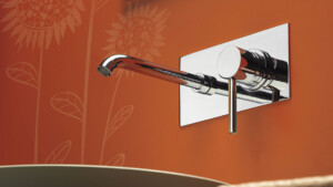 Delo - miscelatore da lavabo a parete con piastra unica - TONDA cod. 3021014 - foto ambientata 1