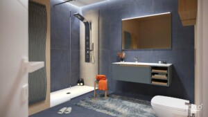 Delo Aurora colonna doccia multifunzione acciaio - cod 135913 - foto ambientata 1