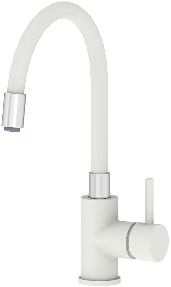 Delo AMEDEO miscelatore da cucina - corpo bianco opaco canna bianca 3005751