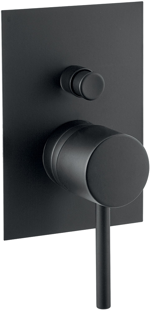 Delo-tonda-miscelatore-doccia-incasso-deviatore-nero-opaco-cod.3021916