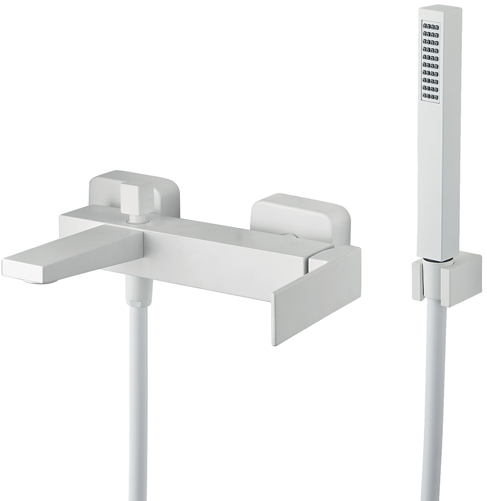 Delo DADO miscelatore vasca con kit doccia bianco opaco 3001717