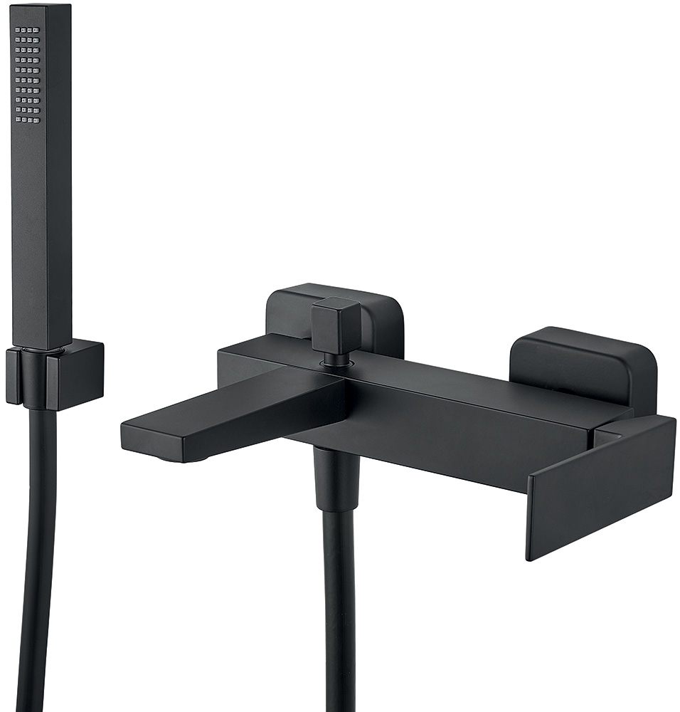 Delo DADO miscelatore vasca con kit doccia nero opaco 3001917