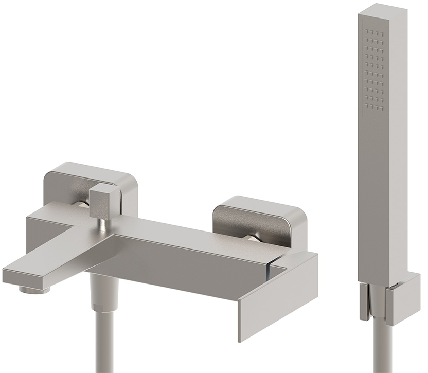 Delo DADO miscelatore vasca con kit doccia simil-acciaio 3001817