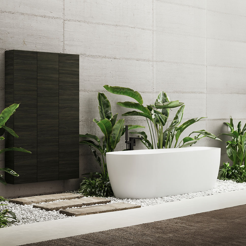 Delo miscelatori a pavimento per vasca - dado finitura nero opaco 3001926