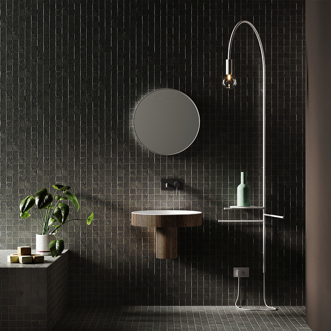 Delo magazine -Miscelatori a parete - tonda nero cod 3021914