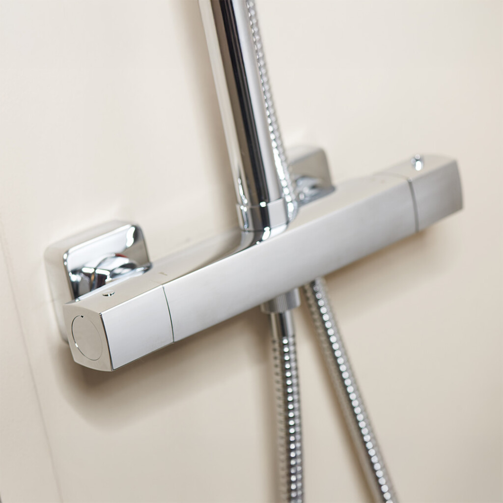 Delo blogpost colonne doccia componibili - miscelatore termostatico quadrato