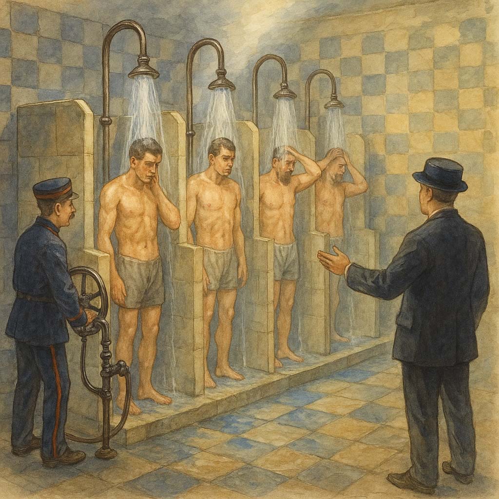 Delo blogpost - chi ha inventato la doccia - docce 800 carceri Rouen