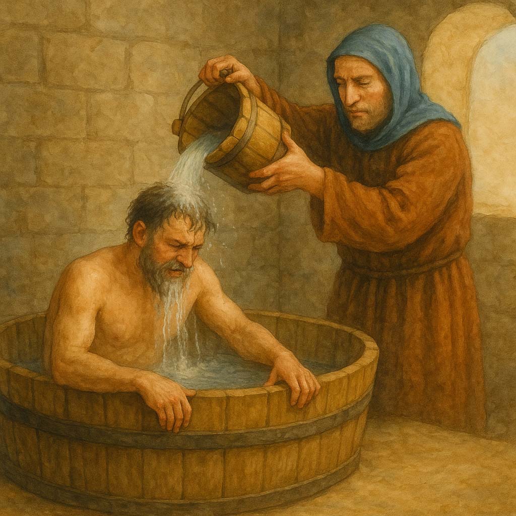 Delo blogpost - chi ha inventato la doccia - doccia nel medioevo