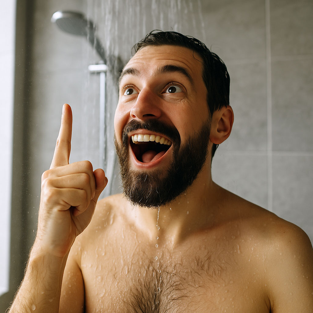 Delo blogpost - momento Eureka sotto la doccia